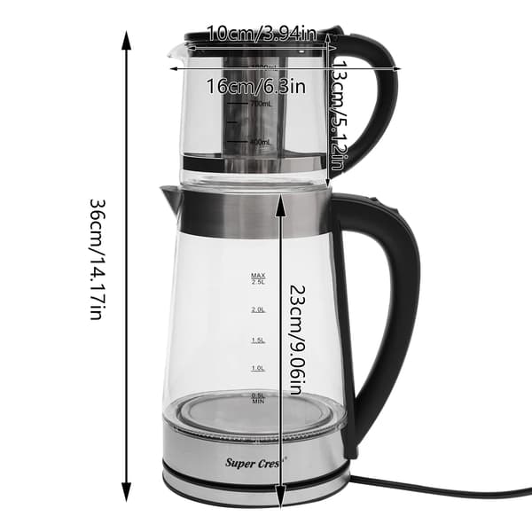 Sähkölasikeitin, Nopea Keitto 1800W, 2.5L
