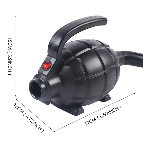 Elektrisk Luftpump, 600W Effekt, 1000L/min Luftvolym,svart