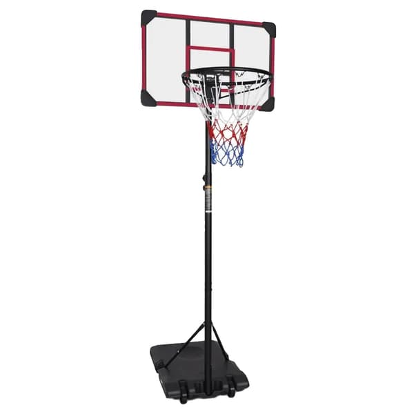 Basketbollring, Justerbar Höjd, Bärbar Design, Röd
