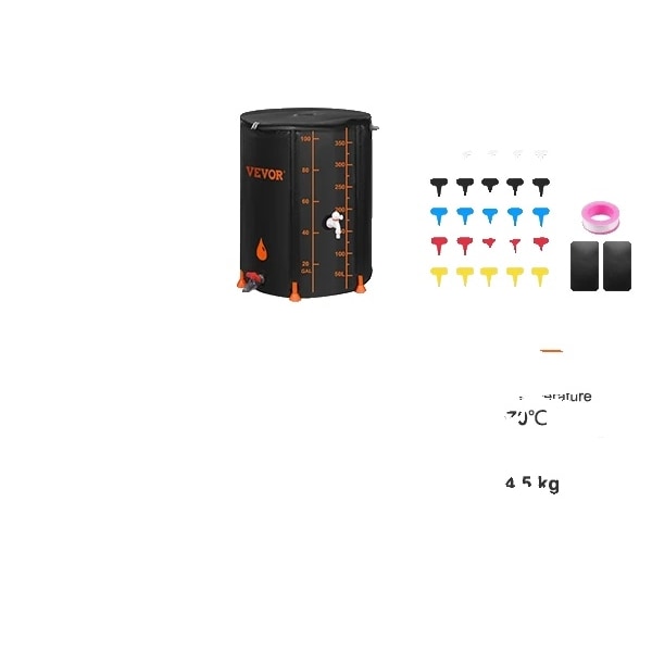 Kokoontaitettava sadevesisäiliö, 1000D PVC, suuri kapasiteetti, -30°C ~ 70°C,100 Gallon 100 Gal 100 Gal
