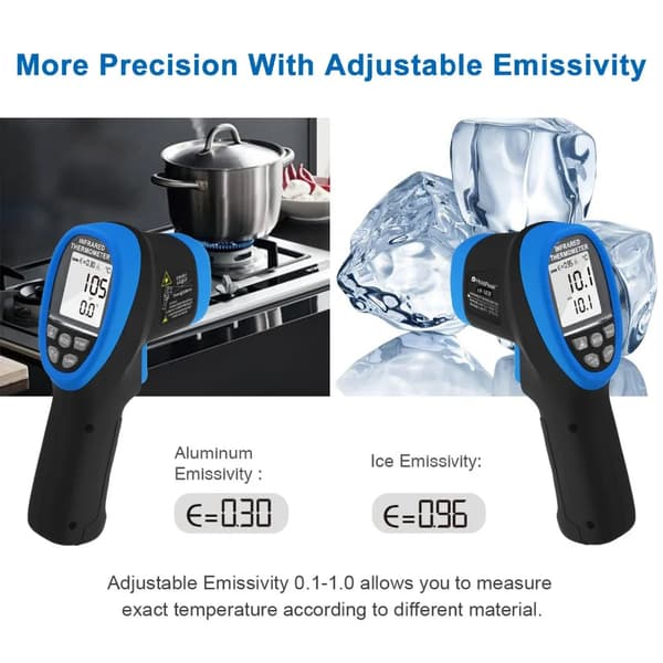 Infraröd termometer, bred temperaturintervall, högprecisionsmätning, användarvänlig design