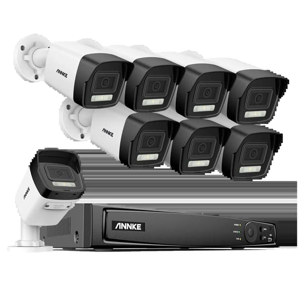 Säkerhetskamerasystem, 4K-upplösning, smart detekteringsteknik, 8CH NVR 8Pcs Kamera-c, 1T-a