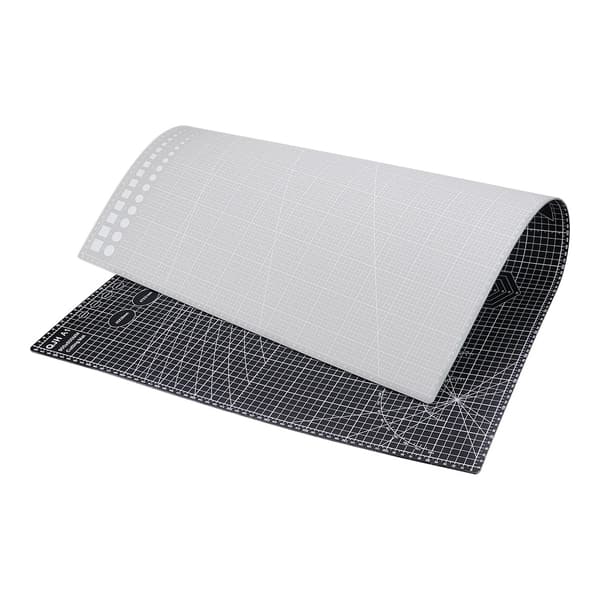 Skæreunderlag, A1 Dobbelt-Sidet, PVC Materiale, 90 x 60 cm, sort