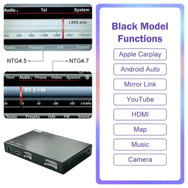 Langaton CarPlay-moduuli, tukee Android Autoa, helppo asennus, NTG4.5 4.7