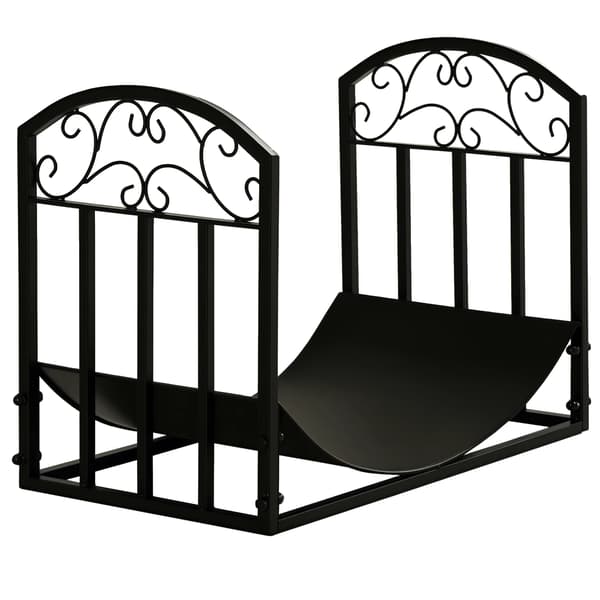 Vedställ, pulverlackerad stål, platsbesparande design, armégrön