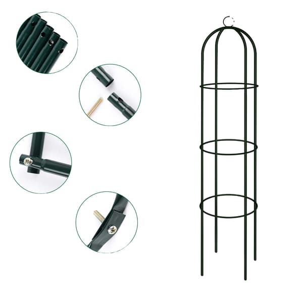 Havebue, Holdbar Stålramme, Nem Installation, Rund, 2stk-a