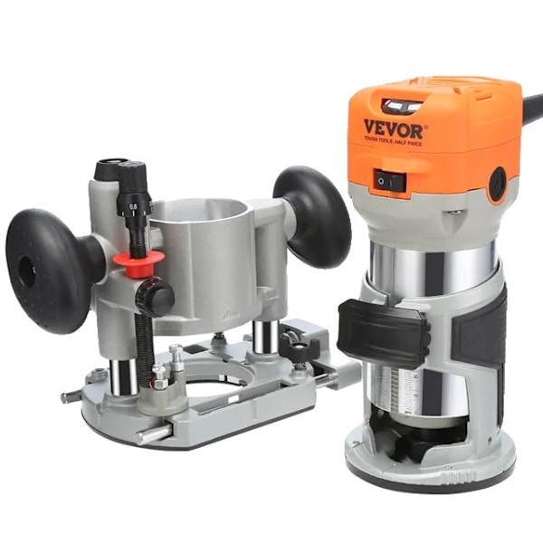 Træfræser, 125HK, 800W, Kompakt, 6 Variable Hastigheder, Dual-base Type Dual-base Type