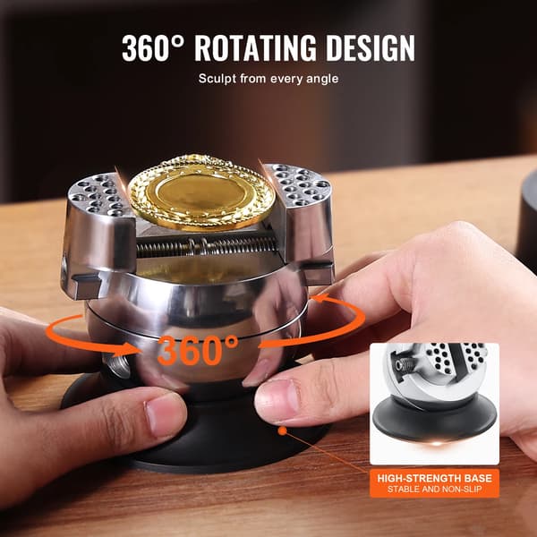 VEVOR Bollarv, 360° Rotationsbar Bas, 30 St. Tillbehör, Precision Klämningssystem