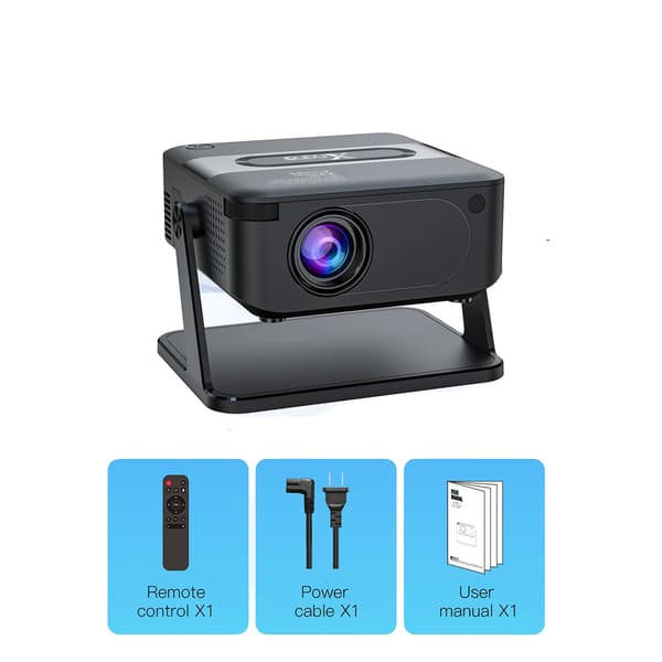Projektor, 1080P opløsning, WiFi 6 forbindelse, Sort, EU Stik-a