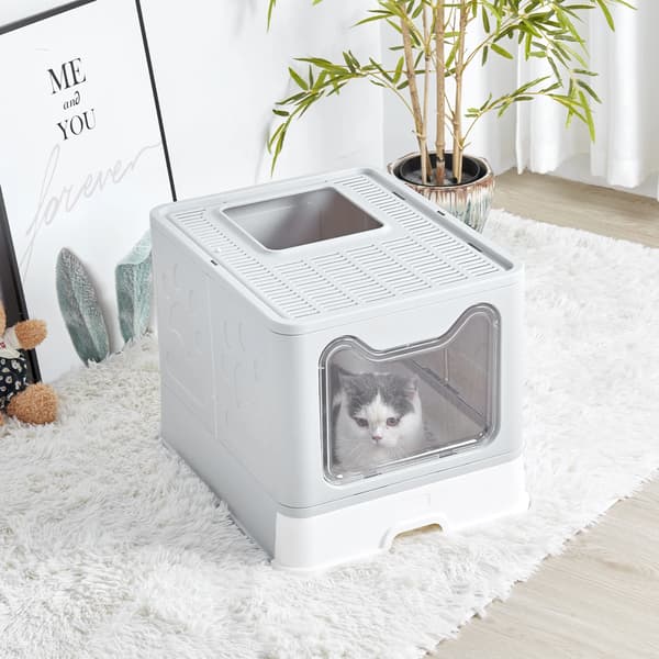 Kattebakke, Foldbart Design, Lugt Kontrol, GRÅ