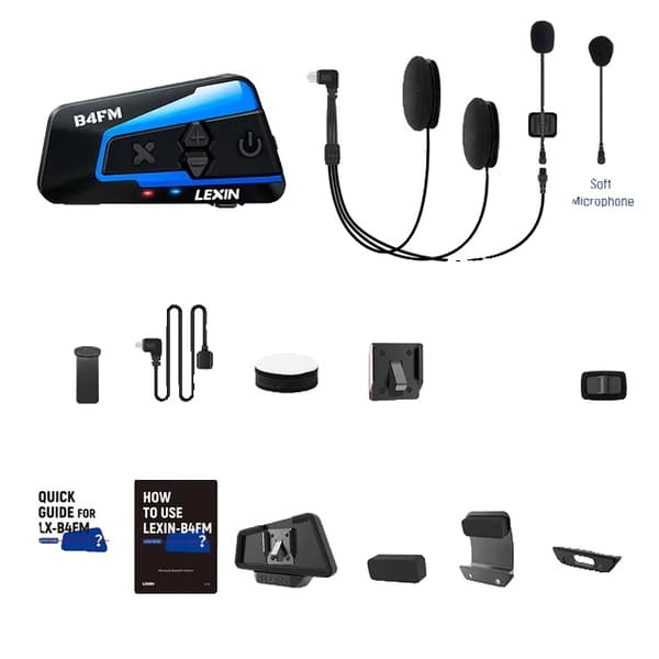 Motorcykel Intercom, Bluetooth 5.0, Understøtter 10 Ryttere, Enkeltpakke 1PC