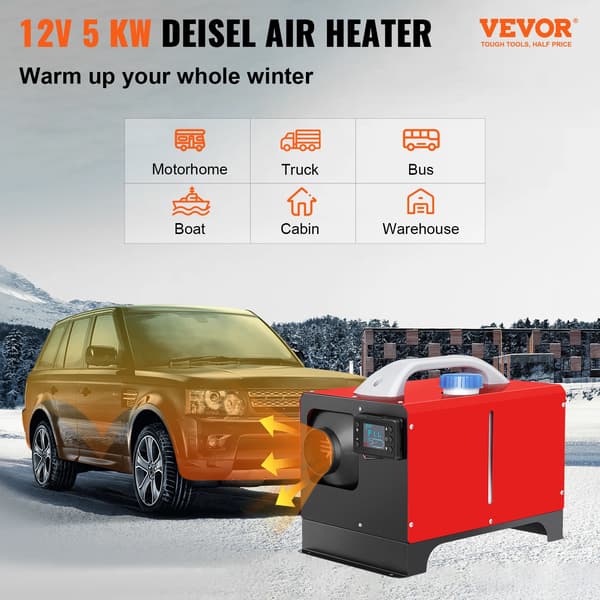 VEVOR Diesel Luftvärmare, 5KW Effekt, LCD Kontroll, 5 kW