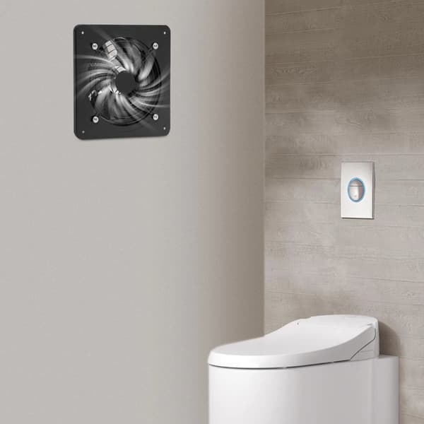10 Tommer Udsugningsventilator, Moderne Vægbeslag Design, Kraftfuld 741CFM Luftstrøm, sort