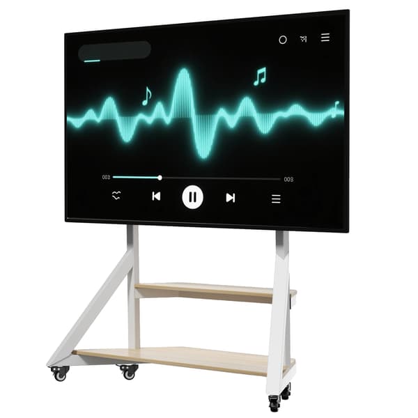 TV-bord, Højdejusterbart, Robust Design, HVID