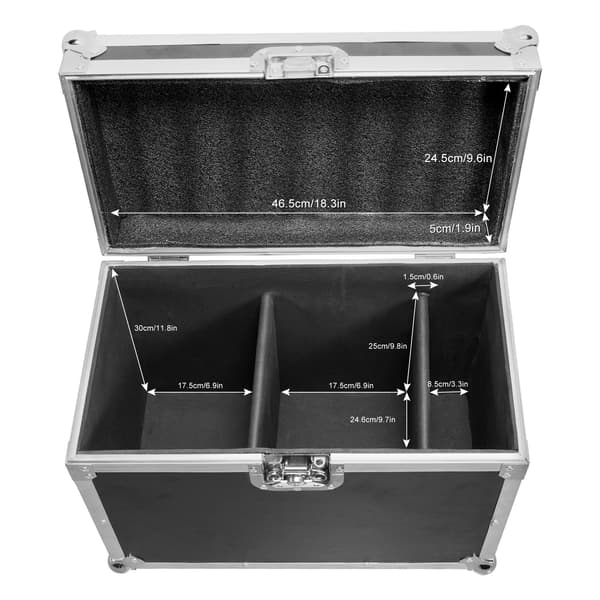 Flight Case för Moving Head-lampor, Hållbart läderexteriör, Skumvaddering för skydd,Endast 1st Flightcase