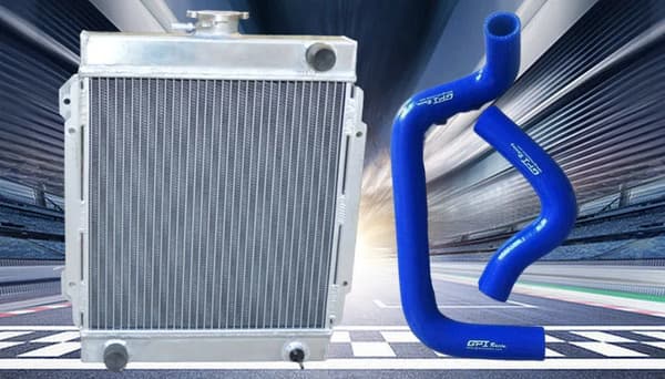 Aluminiumradiator, holdbar konstruktion, effektiv køleydelse, Blå