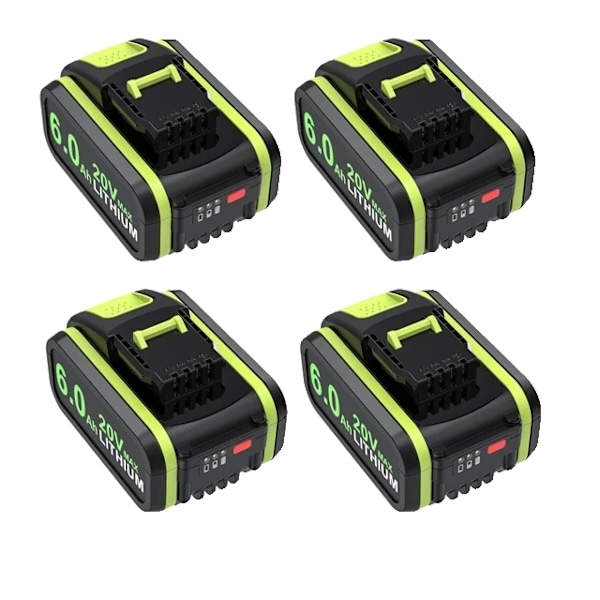 Worx 20V Batteri Udskiftning, Li-Ion, Trådløse Værktøjer, 4 PAKKE 4 Pack 4 PACK