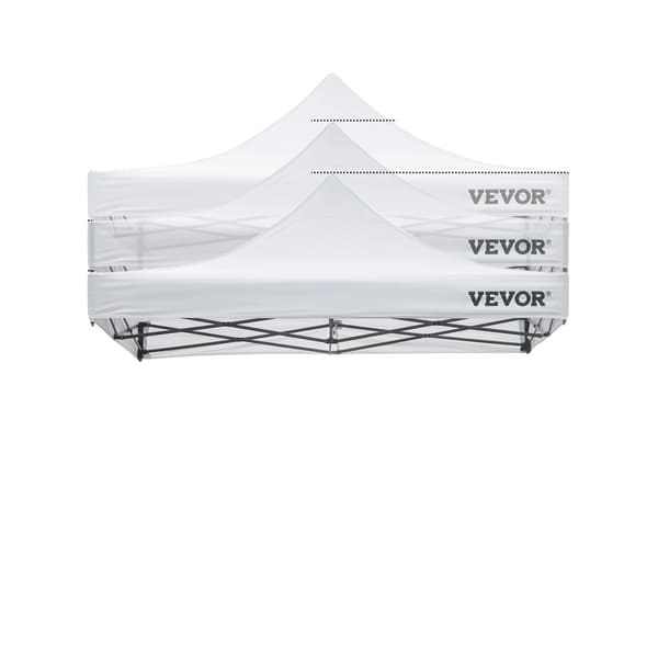 Pop Up Telt, Aftagelige Sider, Bærbart Læ, 10x10ft hvid