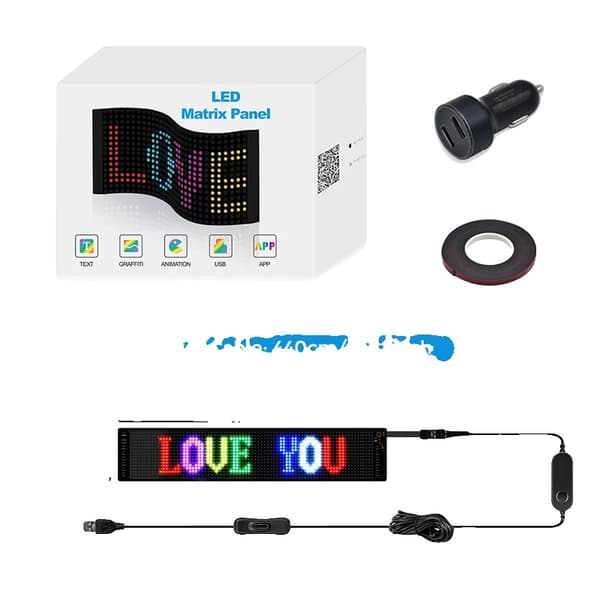 LED Scrolling Scoreboard, Smart Control, Vandtæt Ydeevne, Fleksibelt Design, 12x48 CM