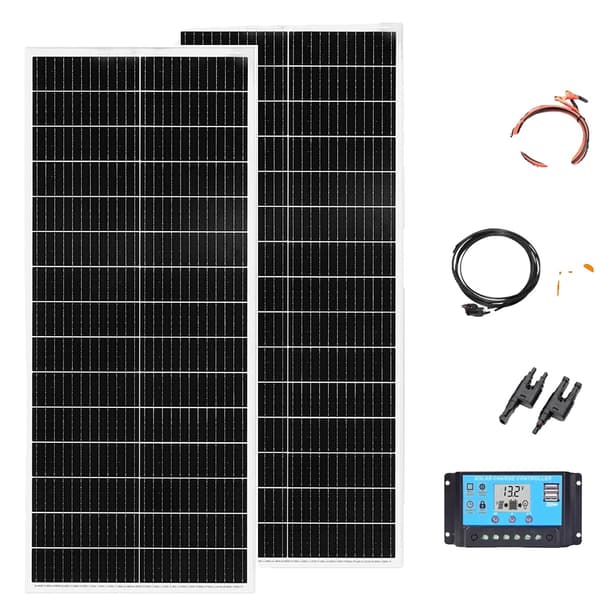 Stiv solpanel, 200W maksimal effekt, 24% celleeffektivitet, monokrystallinsk silicium, 12v24v200w sæt