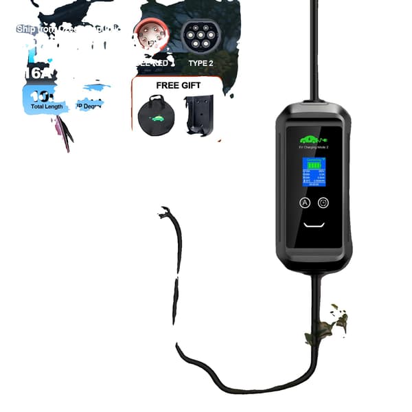 Bärbar EV-laddare, 11KW effekt, WiFi-anslutning, justerbar ström, TYP2