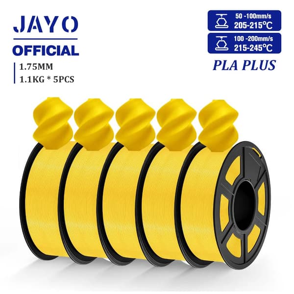 PLA Plus 3D-filament, 1,75 mm diameter, 1,1 kg vikt,PLA plus Gul
