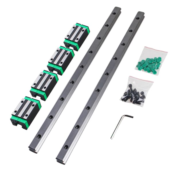 Lineær Guide Skinne Sæt, Inkluderer 2 HGR20 Skinner, 4 HGH20CA Slider Blokke, HGH20CA, 200mm