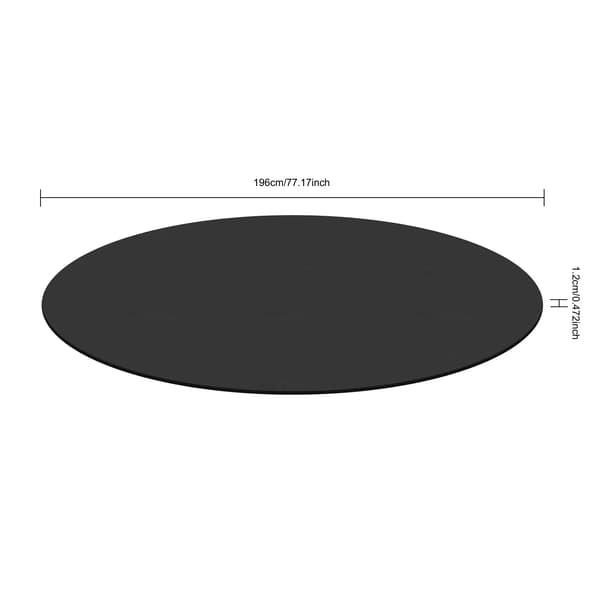 Hot Tub Mat, EVA Material, 77,17 tommer Diameter, Moderne Stil, sort