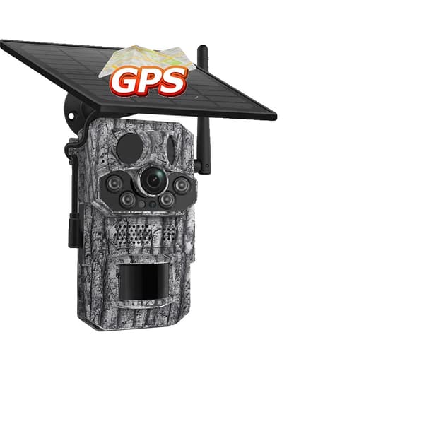 Batterikamera, 4G-anslutning, integrerad GPS, CMOS-sensor, GPS 5MP 128GB