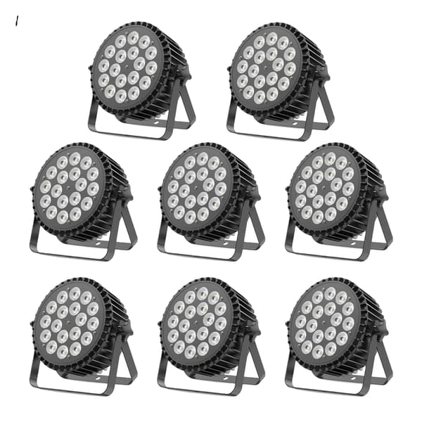 Scene Belysning, RGBW Effekter, Styring med Stemmesignal, 8PCS, EU Stik
