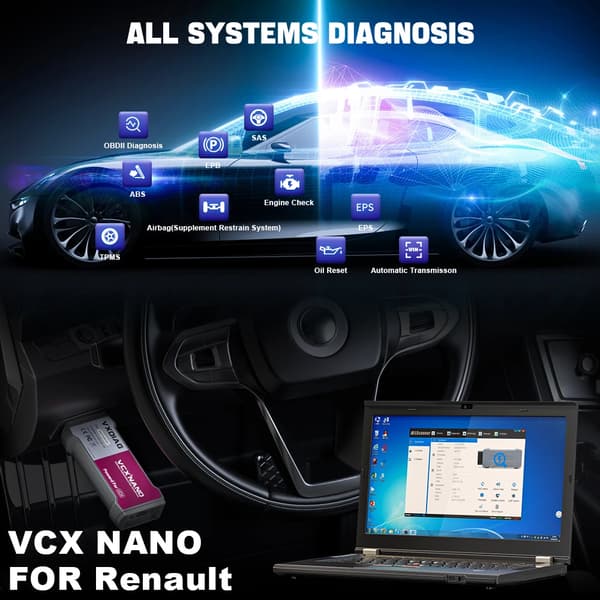 Diagnosverktyg, ECU-programmering, Fullständig systemdiagnos, NANO NX200 Full Set