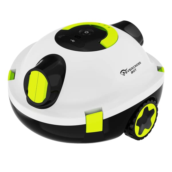 Robotdammsugare för pool, självparkeringsfunktion, 90 minuters batteritid, Vit