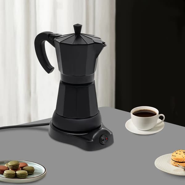 Elektrisk Moka Kande, 300ml Kapacitet, 480W Effekt, sort