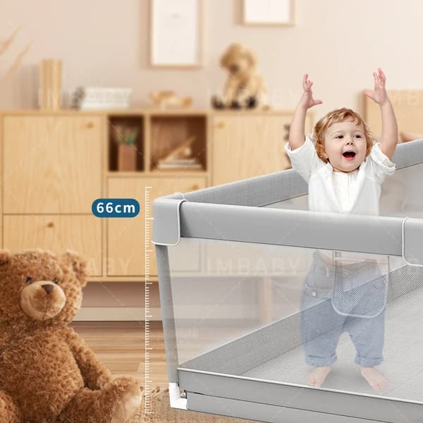 Babylegetårn, rummeligt 150x180cm, holdbart stofdesign, 150x180cm