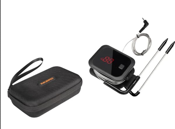 BBQ-termometer, trådløs forbindelse, dual prober, 2X med et etui