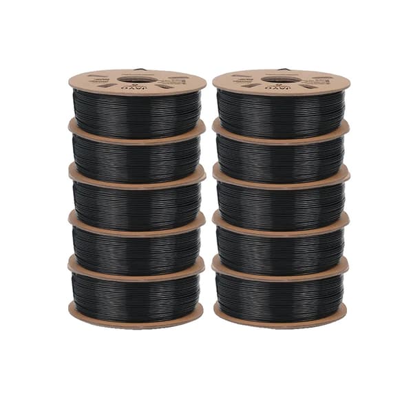 3D Filament, Miljøvenligt Materiale, Høj Kvalitet Printning, PLA Sort 10 ruller