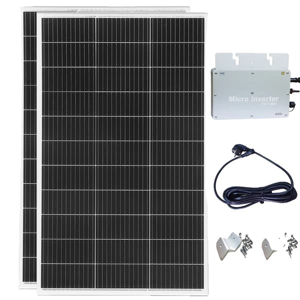 Solkraftverk, Plug-and-Play-installation, Kompakt design, 230V 400W System