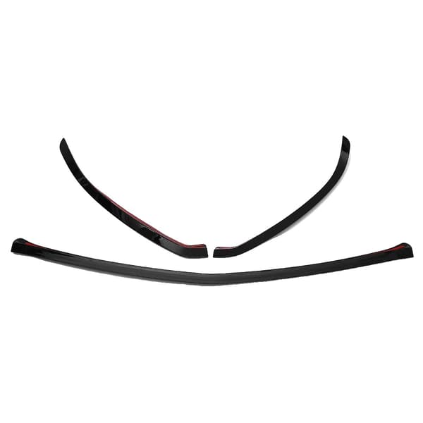 Front Nedre Bumper Lip Splitter Trim, Glansfuld Sort Finish, Nem Installation, Blank sort