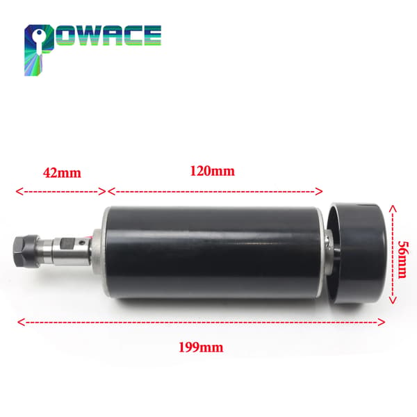 CNC Router Spindle Motor, 500W Effekt, Luftkølet Design