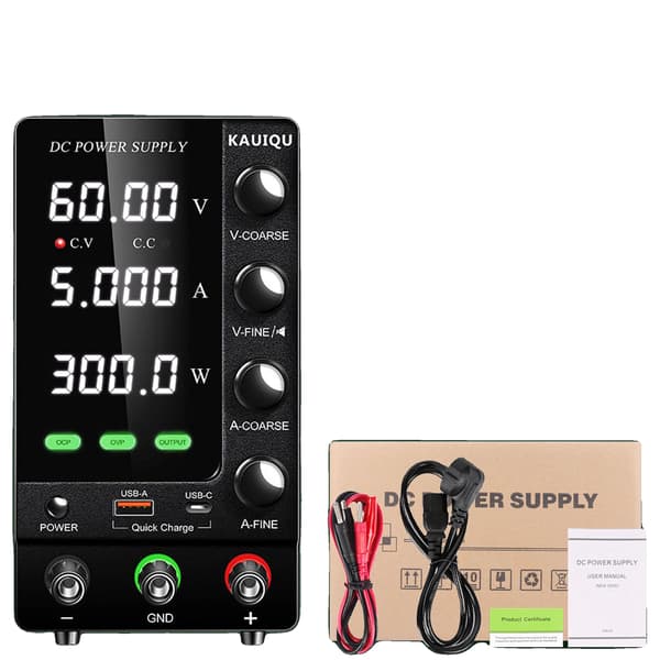 Strømforsyning, Justerbar Spænding, Flere Batterikompatibiliteter, SPS-C605S
