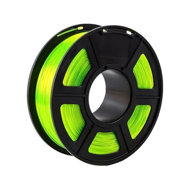 3D-printer filament, PETG-material, nem printning, Gennemsigtig Gul