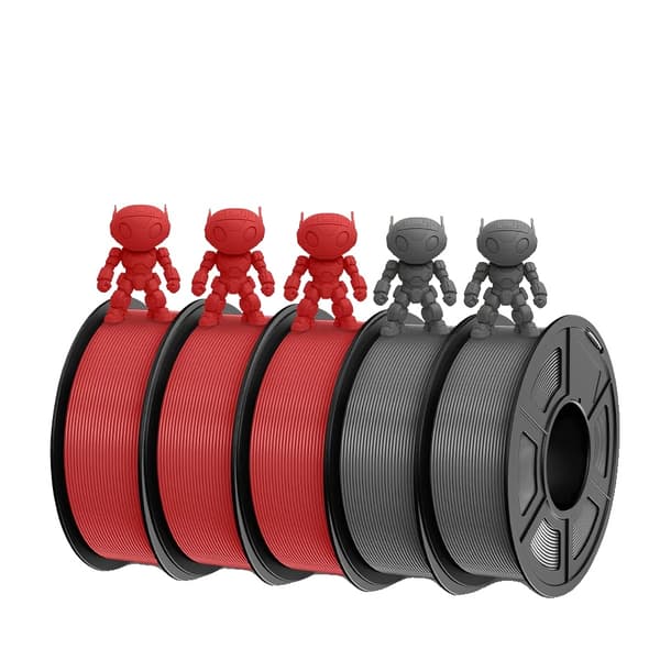 ABS-filament, 1,75 mm diameter, 1 kg per rulle, 5 rullar, ABS 3RD2GY