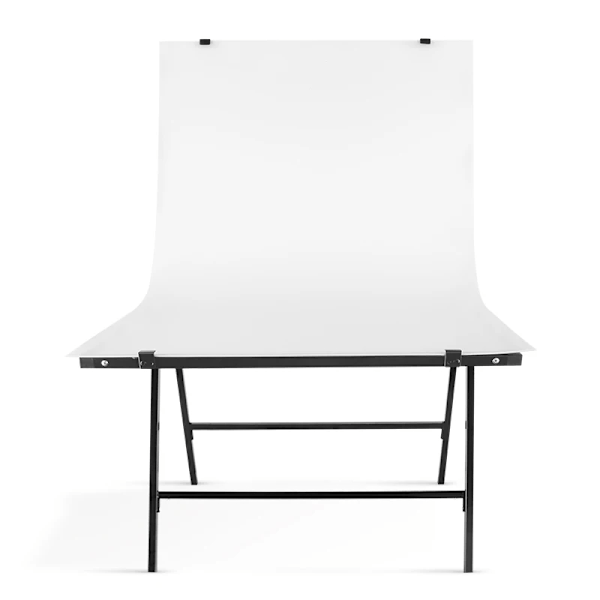 Fotograferingsbord, 100*45cm Størrelse, Holdbart PVC-panel & Metal,Tabel Baggrundssæt Table Backdrop Kit Table Backdrop Kit