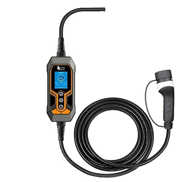 Bærbar EV Oplader 32A 7KW, Smart Wi-Fi App, Justerbar Strøm,7KW 5m Ingen Adapter, TYPE2 7KW 5m NO Adapter 7KW 5m NO Adapter
