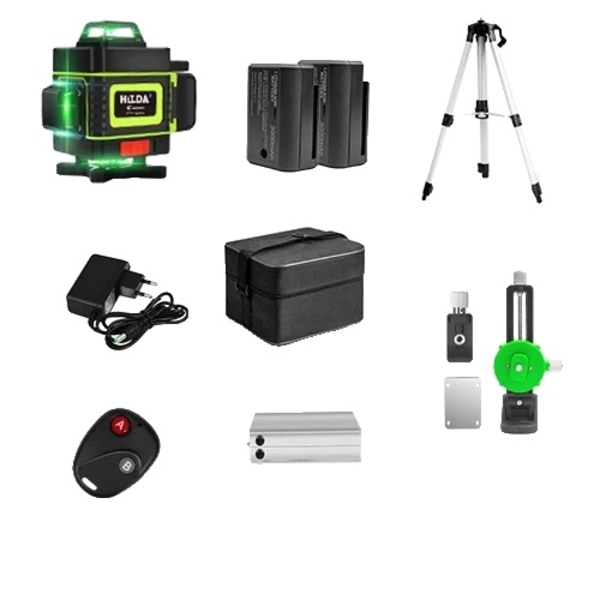 16-linjers laseravståndsmätare, hög precision, komplett kit med tillbehör,4D Batteri X2 SET 11 4D Battery X2 SET 11 4D Battery X2 SET 11