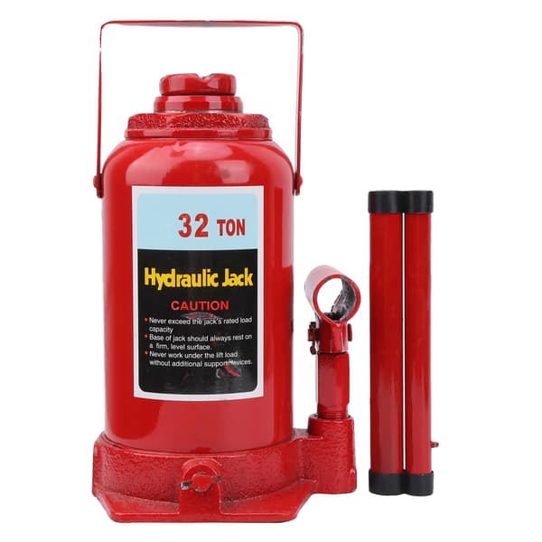 Hydraulisk Flasklyft, 32 Ton Kapacitet, Hållbar Stål Konstruktion, RÖD