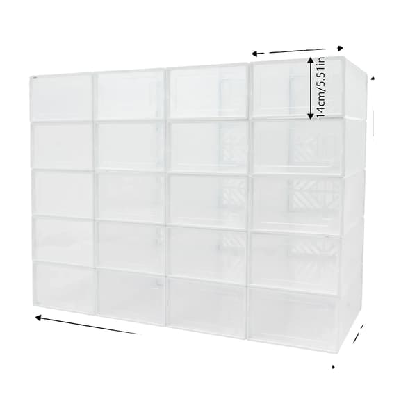 Skoorganisator, Stapelbar Opbevaring, Holdbart Design, Hvid