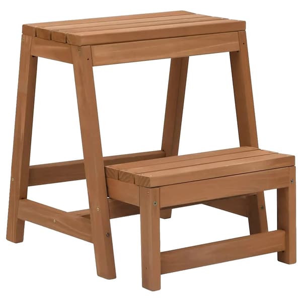 Fällbar Stegpall, Solid Furu, Platsbesparande Design, Brons