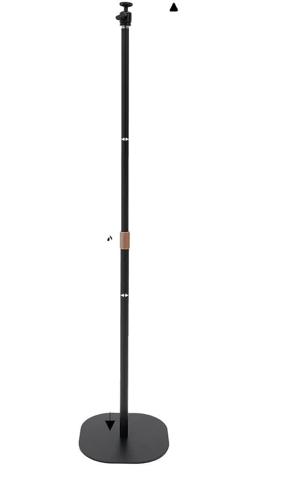 Projektorstand, Højdejusterbar, 360° Drejelig, sort