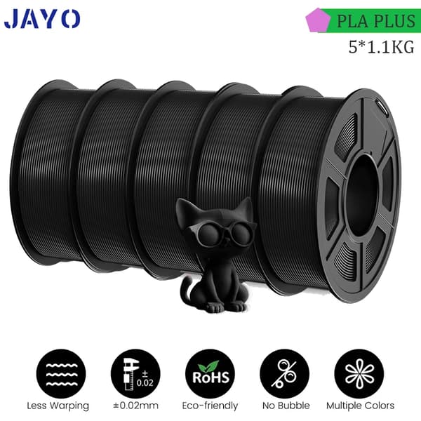 3D-utskrift filament, 1,75 mm diameter, 395 m längd,PLAPLUS-Bk PS 5,5KG